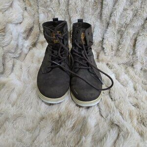 Levi's 501 boys Boots high top dark brown sz 2.5 kids suede